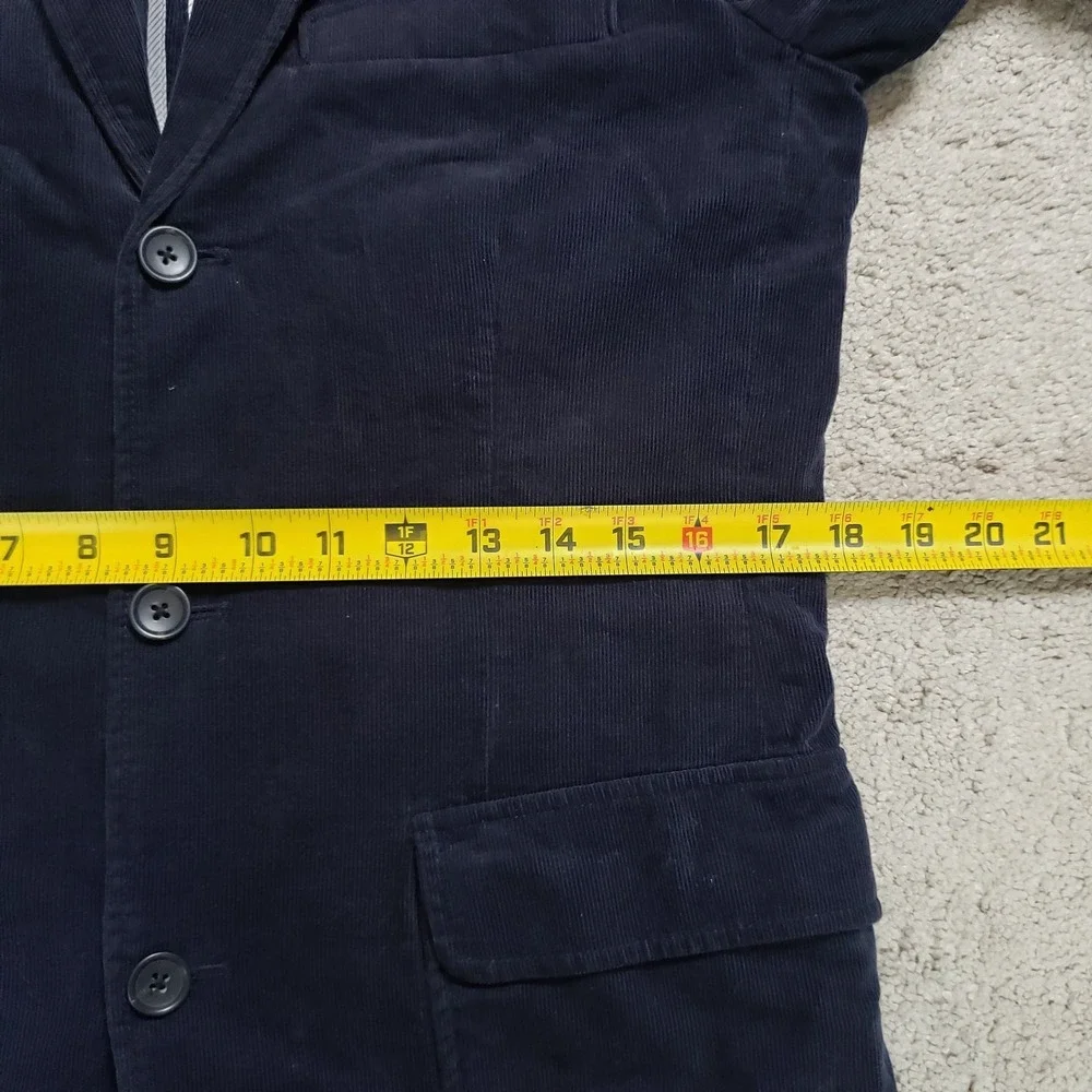 VTG Y2K J Crew Blazer Jacket Men S Navy Corduroy Sport Coat Academia Professor‎